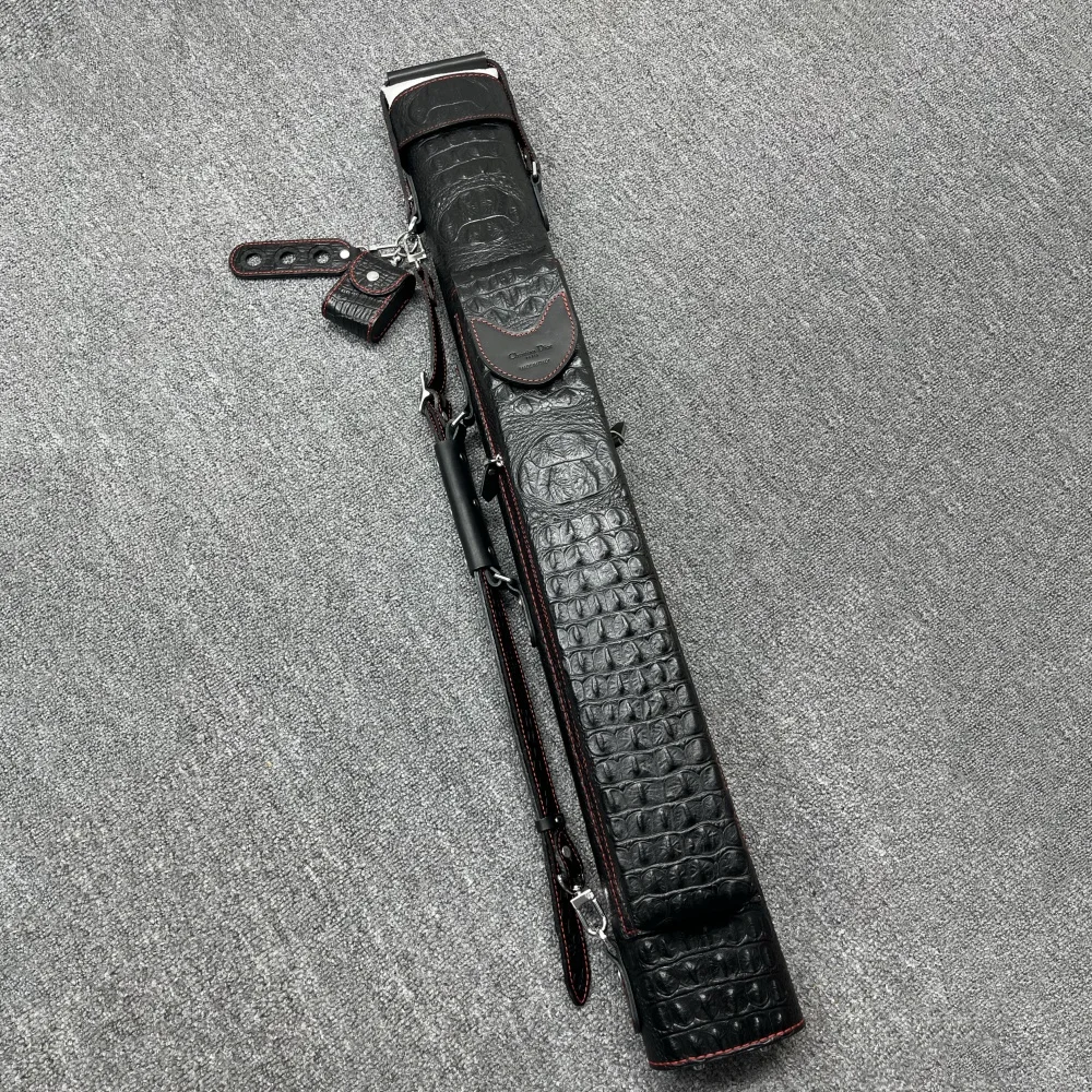 

Ручной работы из натуральной крокодиловой кожи, 2 ягодицы, 2 вала, держатель для бильярдного кия