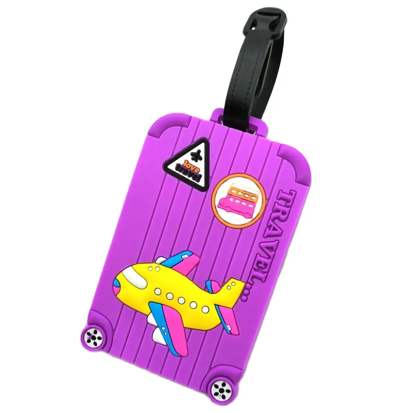 1PCS Creative Aircraft Multi color Luggage Tag Airport Tag Travel Essential Loss Prevention Hanging Tag for Men and Women