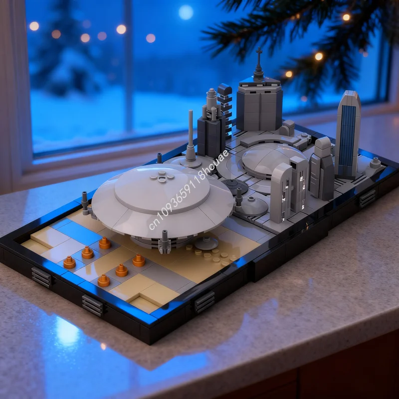 

414pcs MOC Coruscant Galactic City Skyline Senate Star Battle Model Building Blocks Construction Toys Christmas Gifts DIY Idea