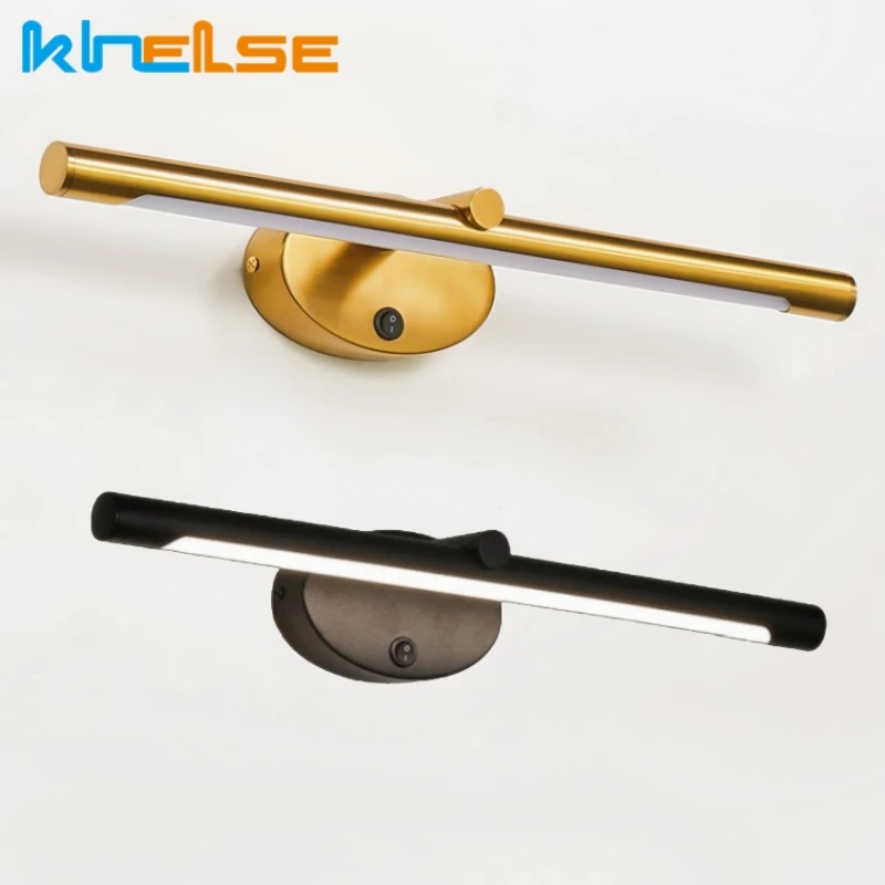 Nordic LED Bathroom Wall Lamp Mirror Front Picture Wall Sconce Bedroom Toilet Makeup Vanity Decor Wall Light Fixture With Switch