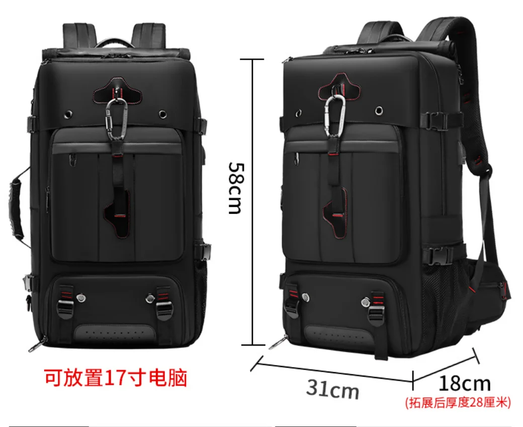 New Men's Travel Computer Backpack Large Capacity Luggage Bag Multifunctional Waterproof Outdoor Mountaineering Bag Backpack