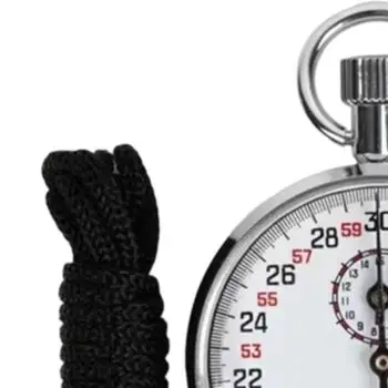 Handheld Mechanical Stopwatch Manual Timer with Metal Case for Track Races Training and Competition Running Timer