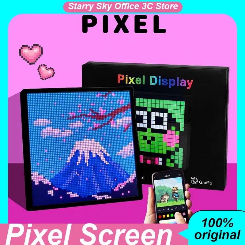 

DIY Pixel Screen LED Nightlight Smart APP Control Programmable Screen Bluetooth Text Animation Photo Frame Home Decor