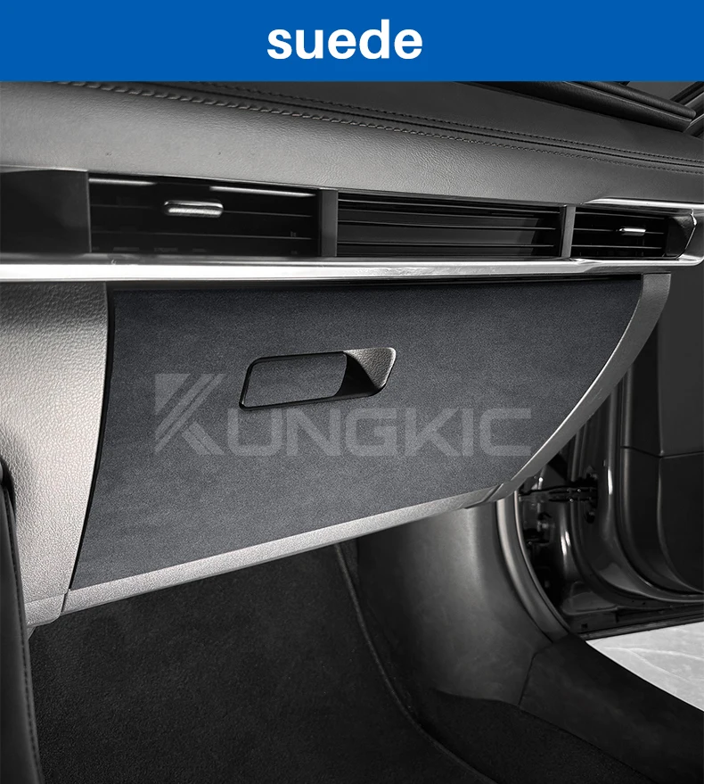 Für Mazda 3 Axela 2019 2020 2021 2022 2023 2024 2025 LHD RHD Auto Beifahrerbox Anti-Kick Wildleder Carbonfaser-Stil Schutzaufkleber – Detail 6
