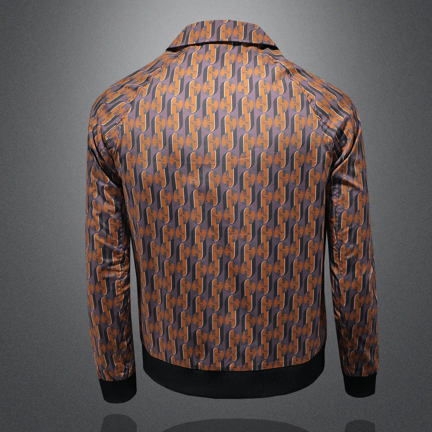 سترة رجالية فاخرة مطبوعة بياقة مقلوبة سترات منفوخة للأعمال ملابس رجالية معاطف غير رسمية ملابس خروج اجتماعية ملابس رجالية #4