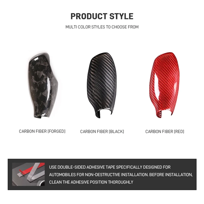 حقيقي ألياف الكربون سيارة والعتاد التحول المقبض غطاء رأس ملصق الكسوة لسيارات BMW 5 6 7 سلسلة GT X3 X4 G30 G38 GT G32 G11 G12 G01 G02 G08