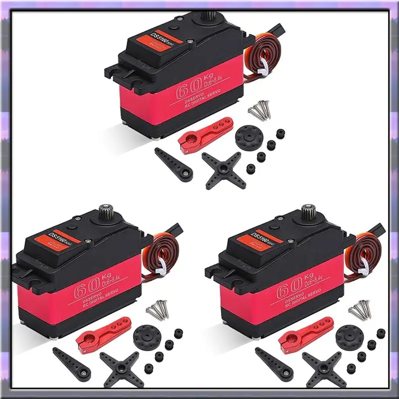A49U 3X ハイトルク防水 60Kg 180 °   DS5160 メタルギアデジタルサーボ RC ロボットカー 1/6 アキシャル SCX6 1/5 Redcat HPI Baja