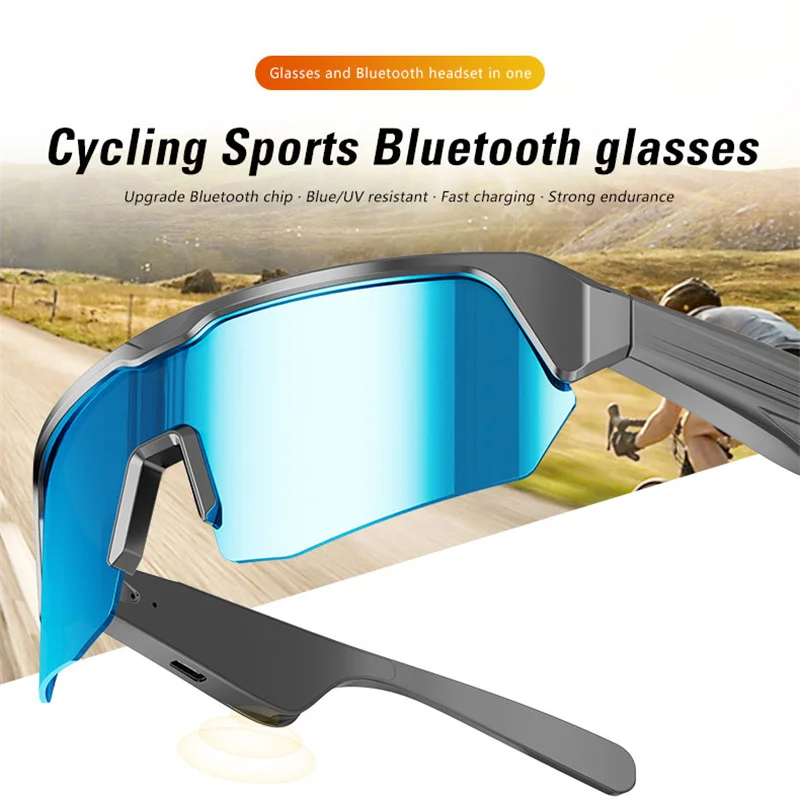 

HIWEGO Cycling bluetooth smart glasses technology audio call remote headset sunglasses sports driving music earbuds headphones