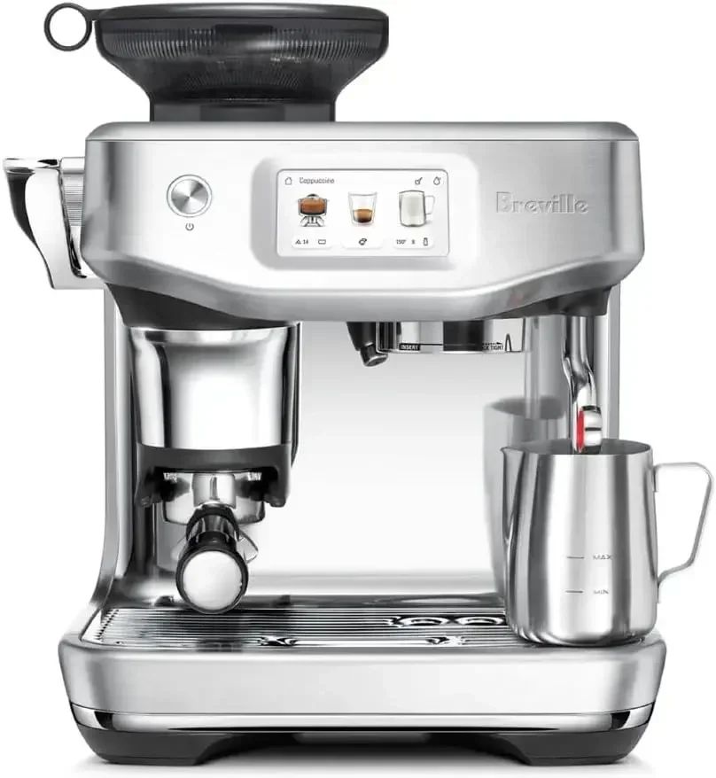 

Breville the Barista Touch Impress Espresso Machine with Grinder & Milk Frother, Espresso Maker with Assisted Tamping,Cappuccino