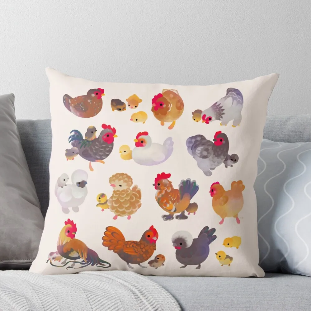 

Chicken and Chick - pastel Throw Pillow Marble Cushion Cover christmas decorations for home 2024