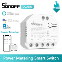 SONOFF DUALR3 Wifi DIY Smart Switch 2 Groups Dual Relay Module Controlling Electricity Meter via eWeLink Alexa Google Smart Home