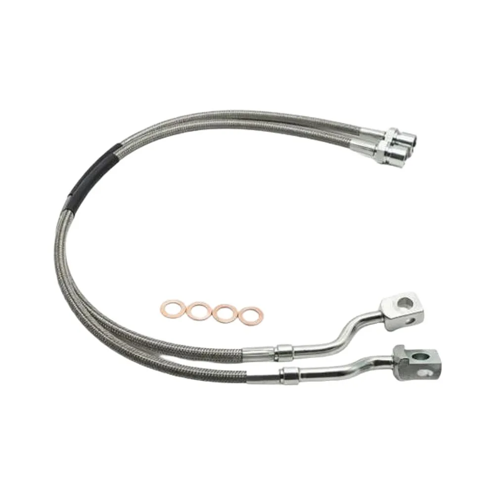 2PCS for front Extended Brake Lines 89370 Made of Stainless Steel for Silverado 1500 2007-2019 and For Sierra 1500 2007-2019