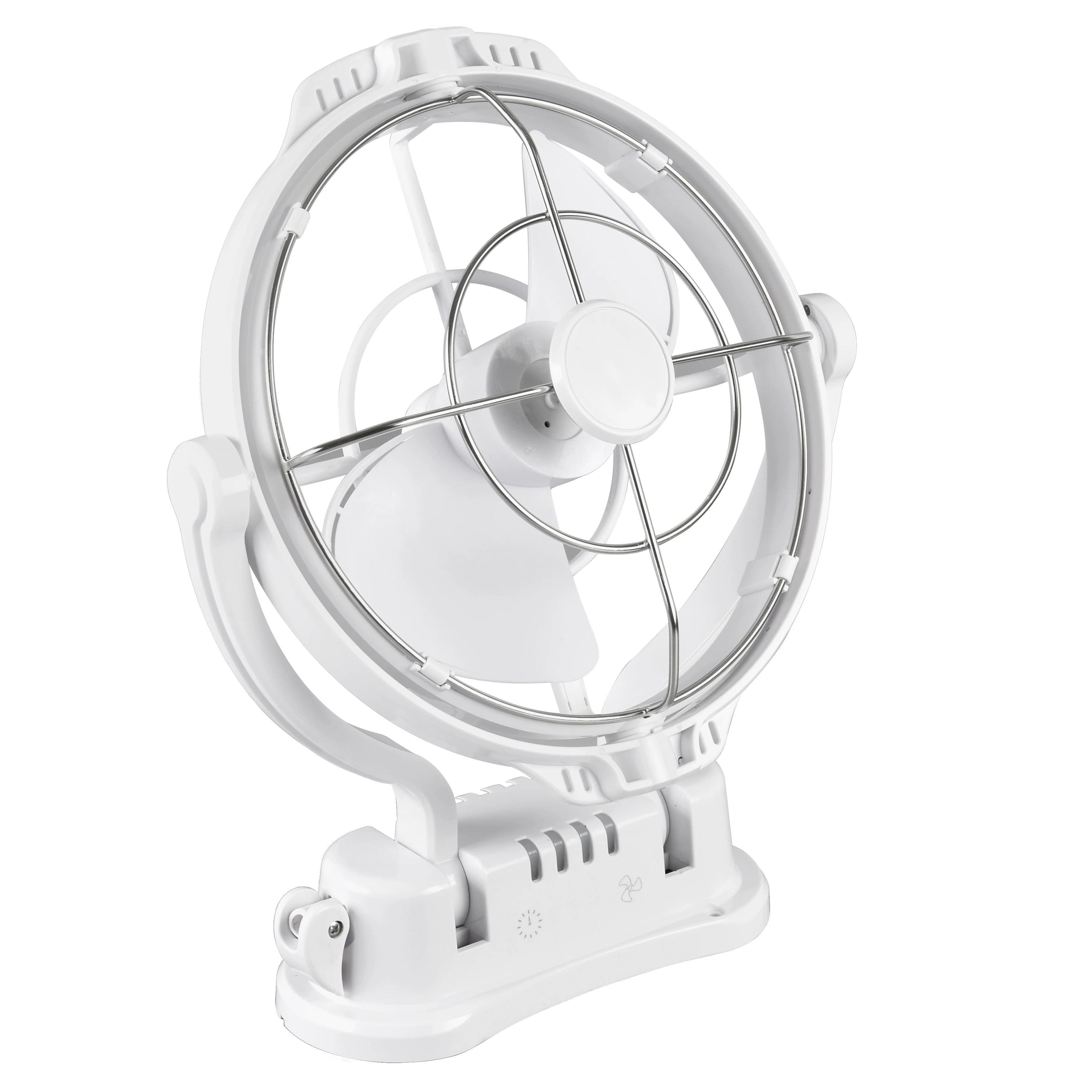 12V/24V Auto-Sensing Brushless DC Marine Cooling Fan Powerful Airflow Low Power Draw, Omnidirectional For Boat, RV, OnBoard Use