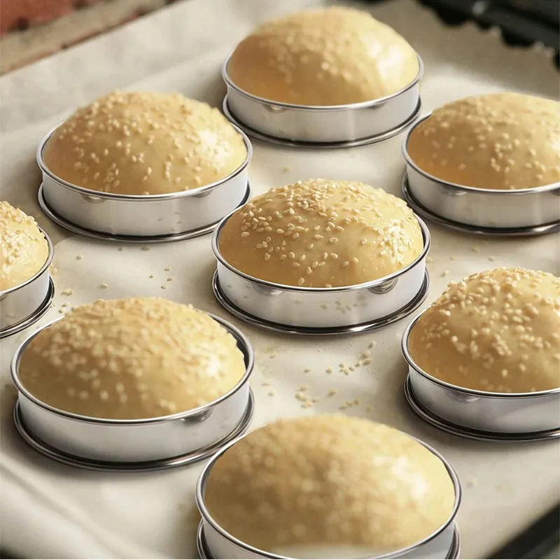 2 Stück Edelstahl doppelt gerollt Backkreis Tortenring Obstkuchen Kuchen Keksformen für Küche Keks Gebäck