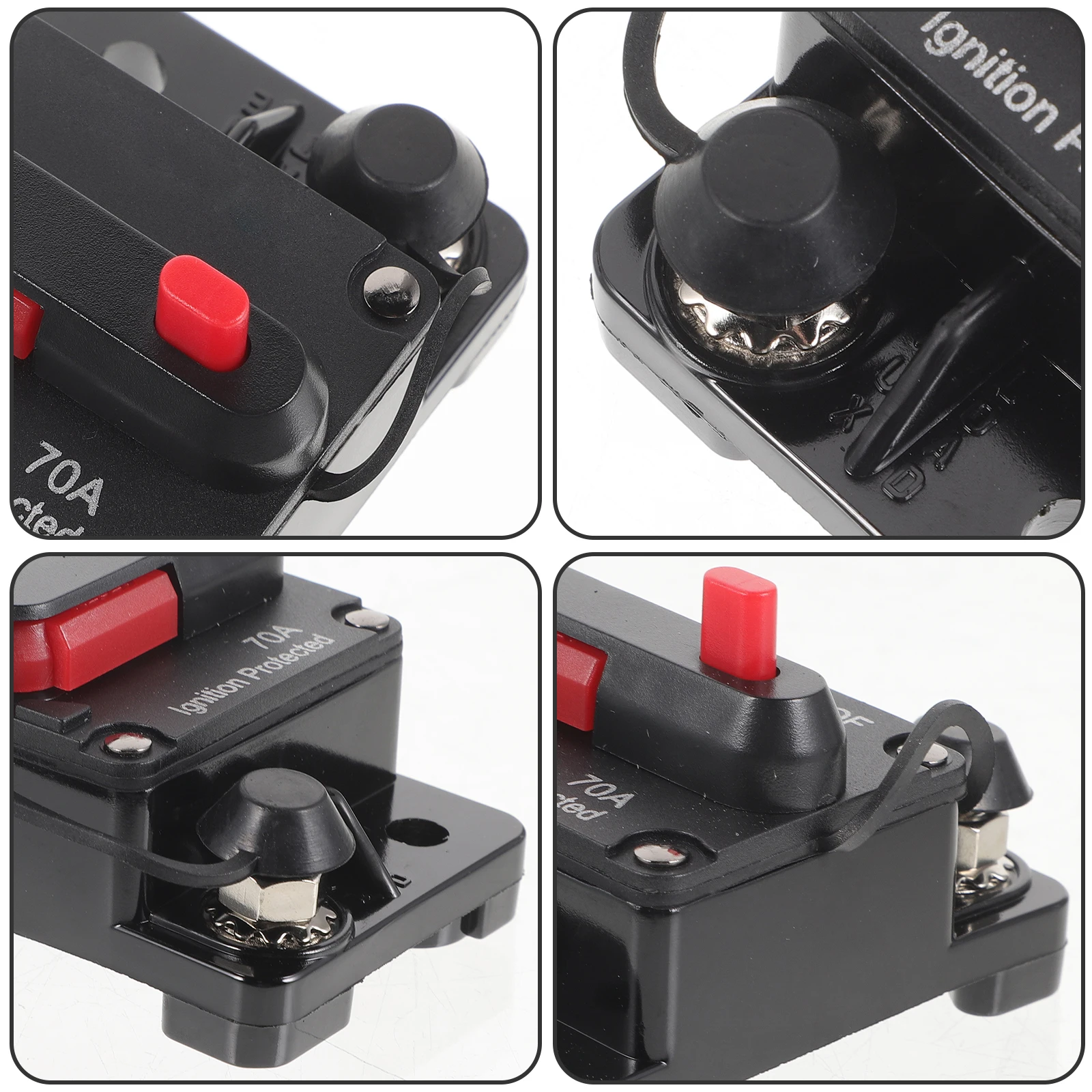 

12V 36V Auto Reset Circuit Breaker 70A Waterproof Dustproof Fuse For Car Truck Rv Marine Trailer Inverter Power Protection Mini