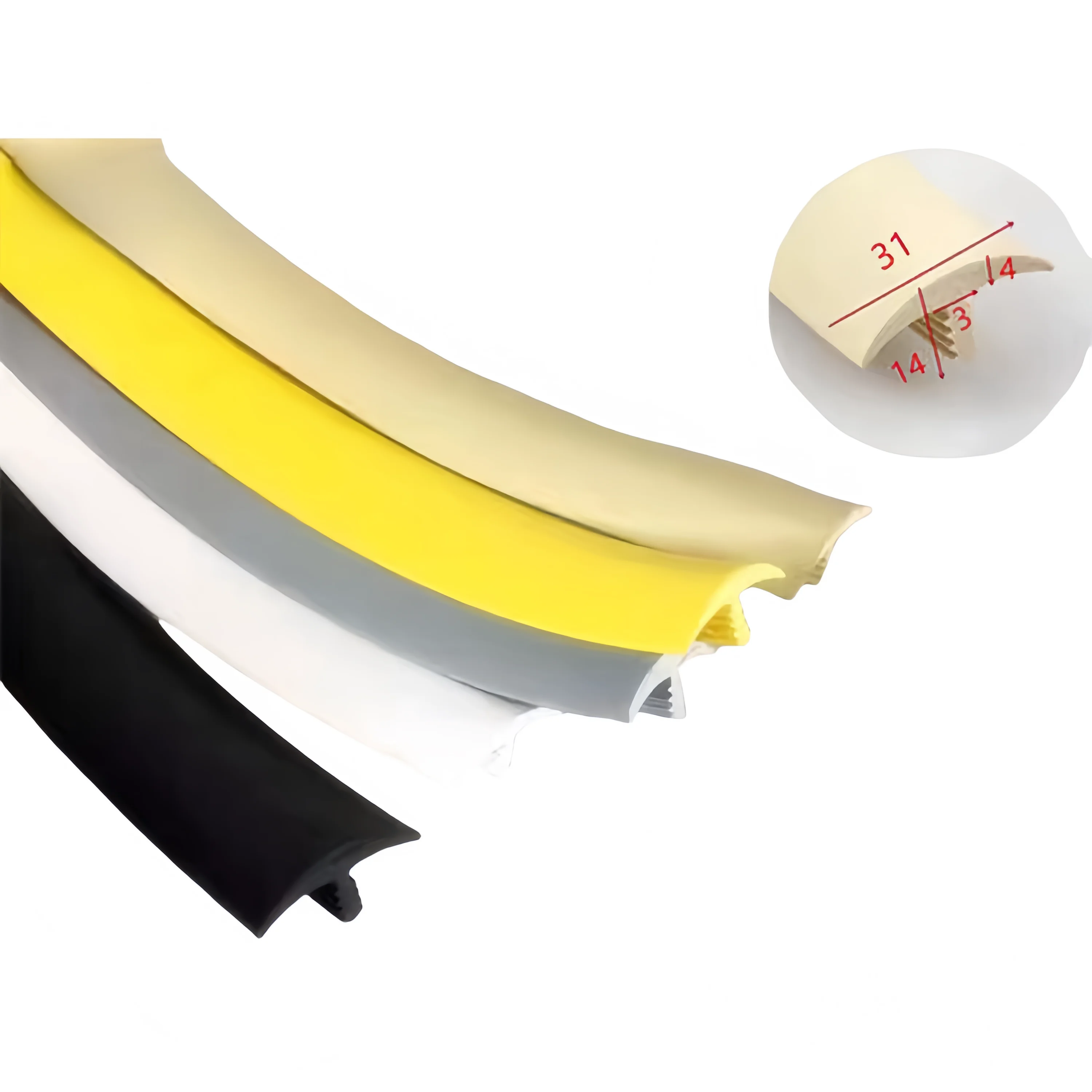 

Gap Cover Rubber T Strip for Glass,Metal,Wood Edge,Enclosure Shield,Cable,Solar Photovoltaic Seals,White/Grey/Black/Beige/Yellow