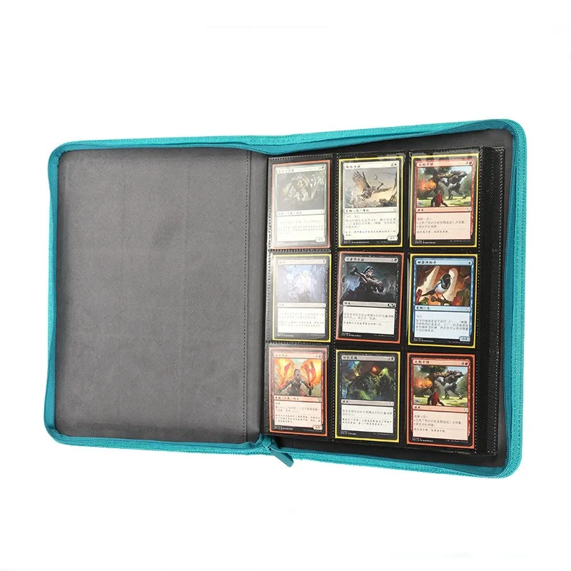 Nova tendência Toploader Binder contém 360 Toploaders 9 bolsos Top Loader Álbum Carga lateral para cartões comerciais em 3x4''Toploaders MTG/TCG