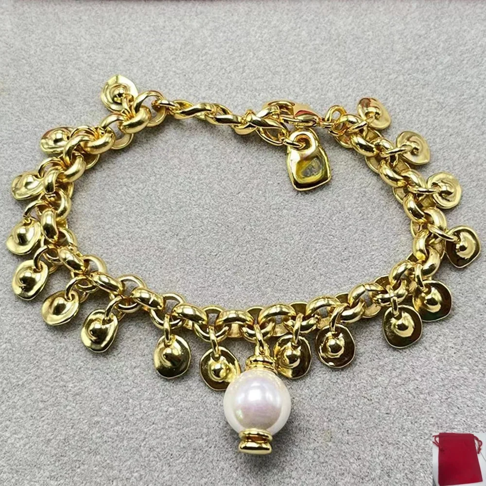 2026 Spanish medieval court style gold silver pearl wheat tassel bracelet jewelry accessories charm gift
