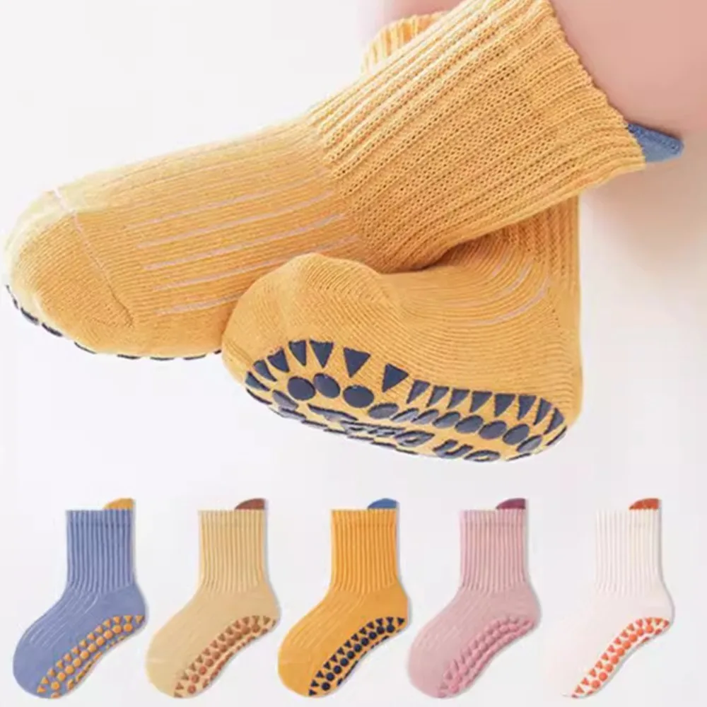 3pair/lot baby floor socks toddler trendy sock anti-slip dispensing loose sock skarpetki antyposlizgowe dla dzieci baby socks