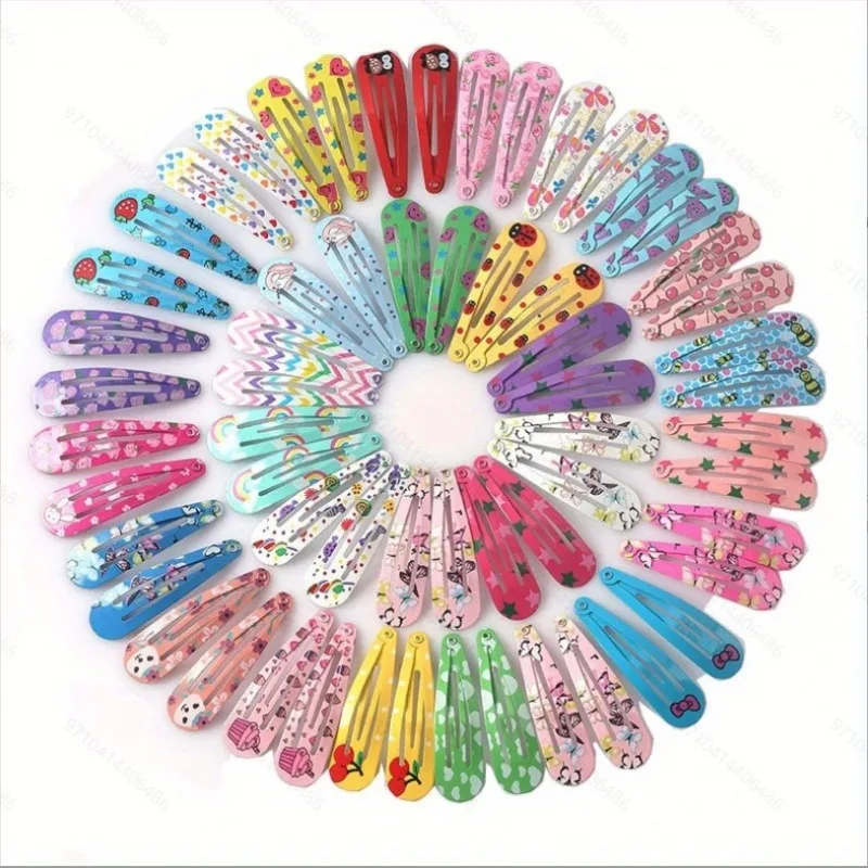 10/ 20 SZTUK MIXED COLOR PRINT BB CLIP BROKEN HAIR CARD - NOT HURT HAIR CONVENIENT CARRY - GO TO SCHOOL EVERYDAY LIFE LOVELY D
