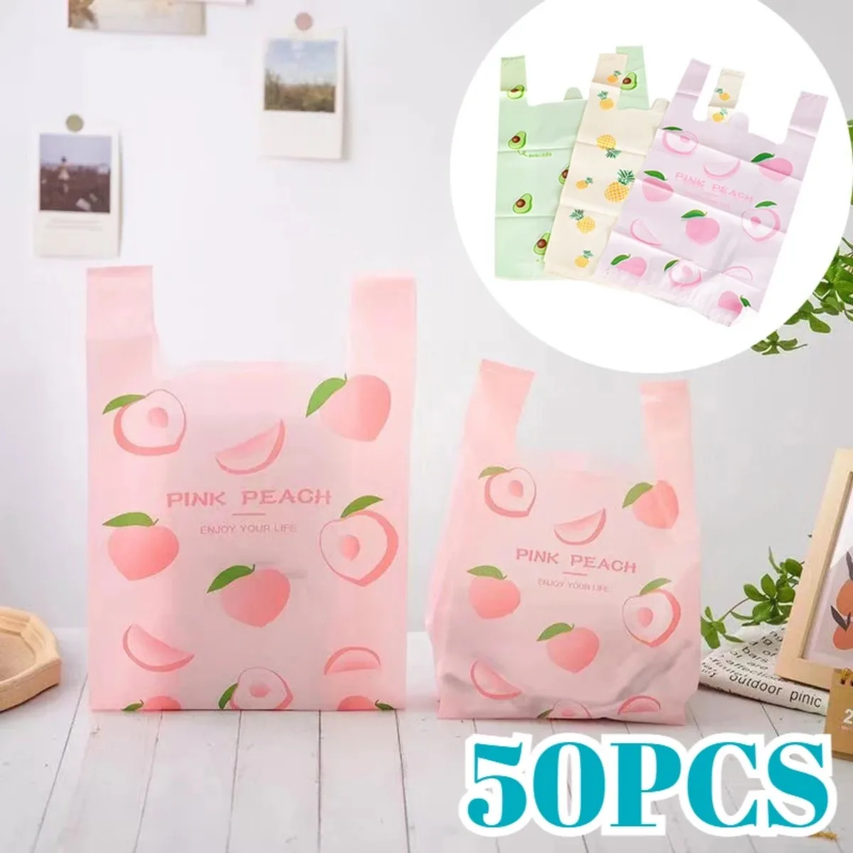 50PCS Cute Fruit Pattern Plast - огляд і ціна Event Party Shop