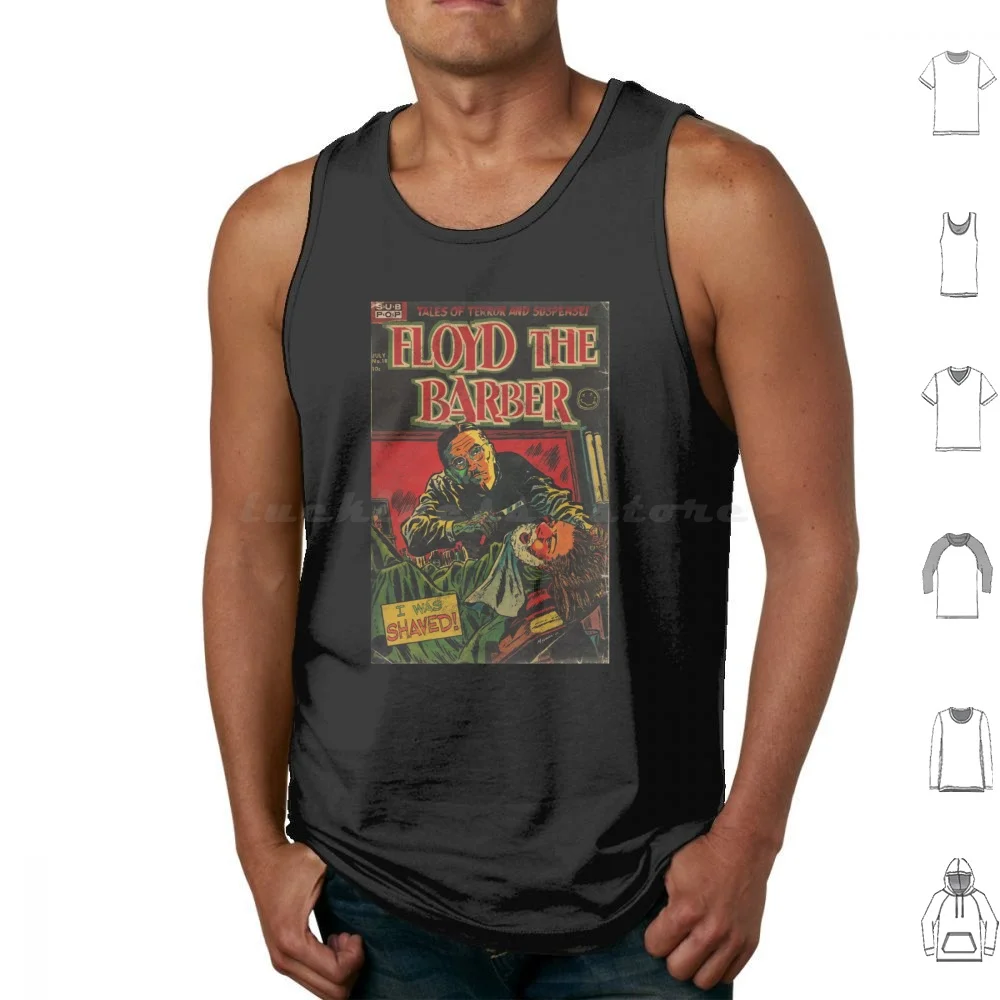 - The Barber Andy Griffith Parody Comic Book Art Tank Tops Print Cotton Grunge Music 90S Kurt Guitar Cobain Alternative