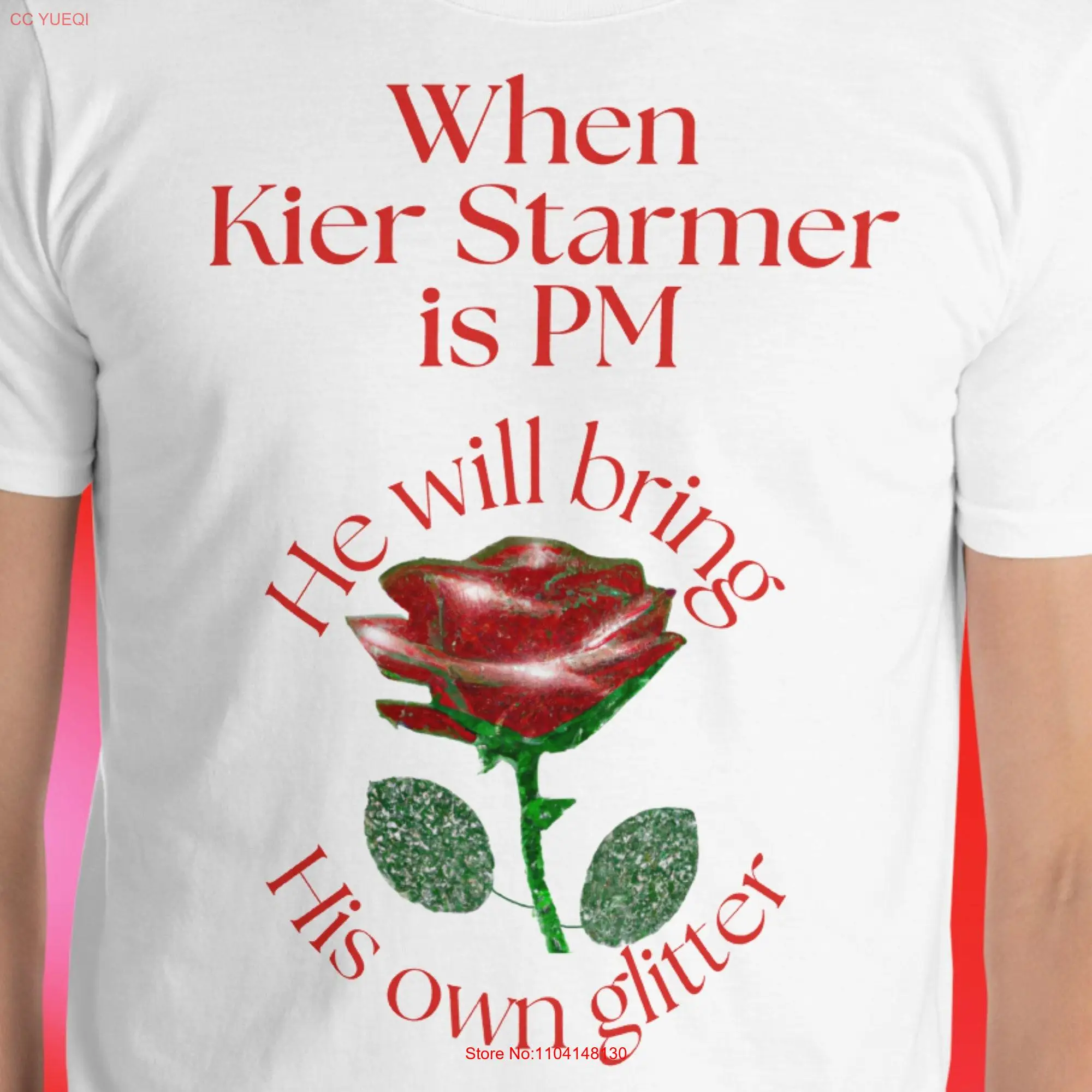 Prime Minister KEIR Labour party T Shirt gift fun for supporter Election Starmer long or short sleeves