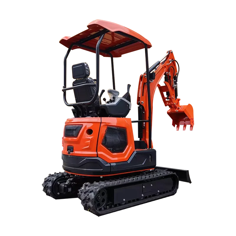 Miniexcavadora hidráulica multifuncional barata, excavadora pequeña de 2 toneladas y 1,8 toneladas con CE/EPA personalizada