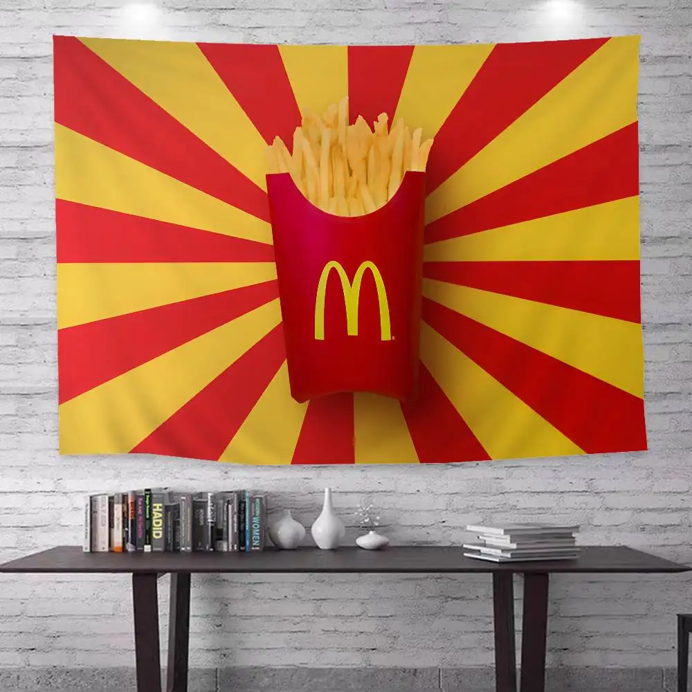 Famous Cool Brand M-MCDONALD-S Anime Tapestry Hanging Tarot Hippie Wall Rugs Dorm Home Decor