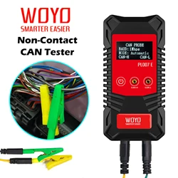 WOYO Non-contact CAN BUS Tester Engineer Edition Reads Data Directly, Don't Need Breaking the Wire, Auto-recognize CAN-H & CAN-L