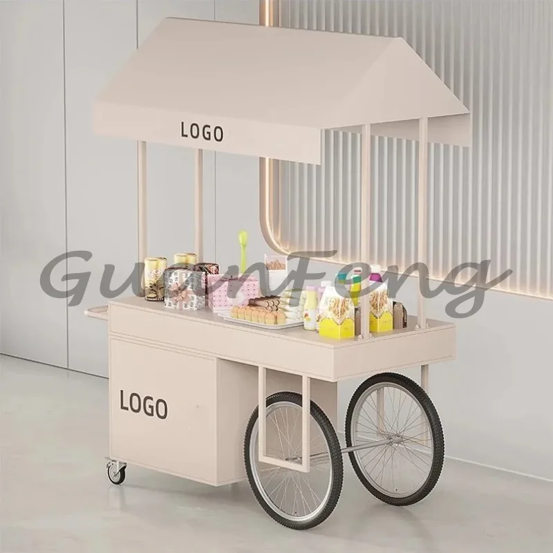Best-selling ice cream trolley outdoor mobile snack cart supermarket promotion booth
