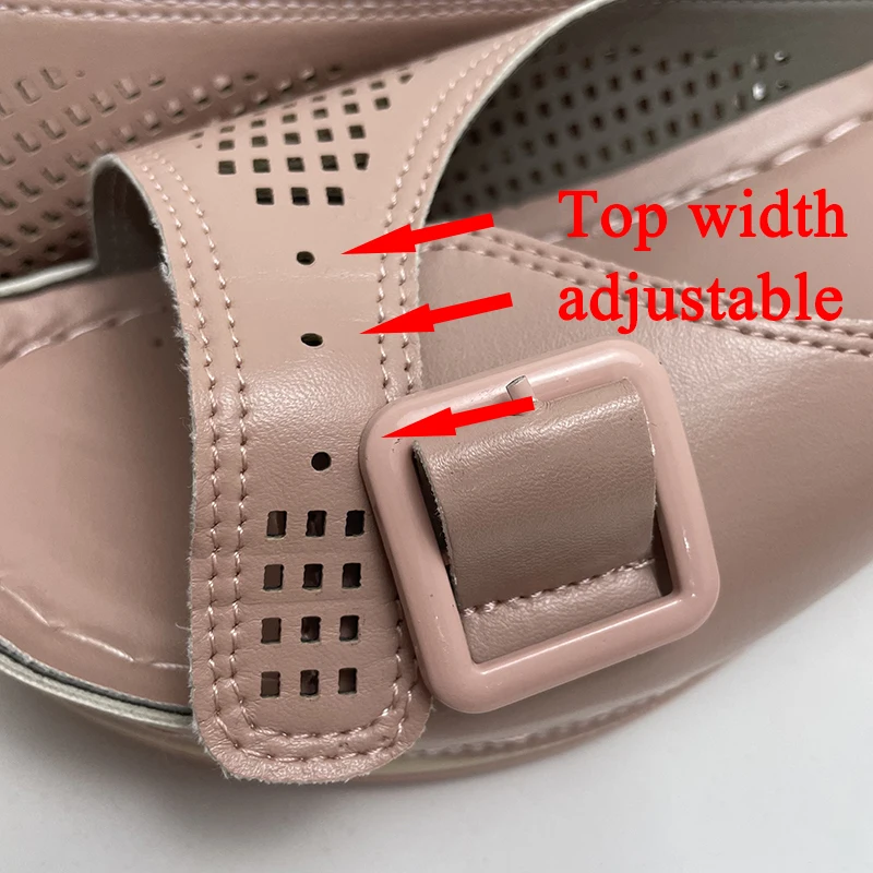 Plus Size Wedges Slippers Women 2022 Summer Buckle Fish Mouth Sandals Woman Lightweight Slope Heels Beach Flip Flops for Female