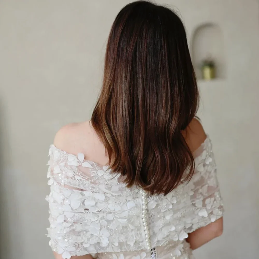 Robe de soirée de mariage à fleurs blanches exquises, longueur de rinçage, robe éducative, élégante, luxe