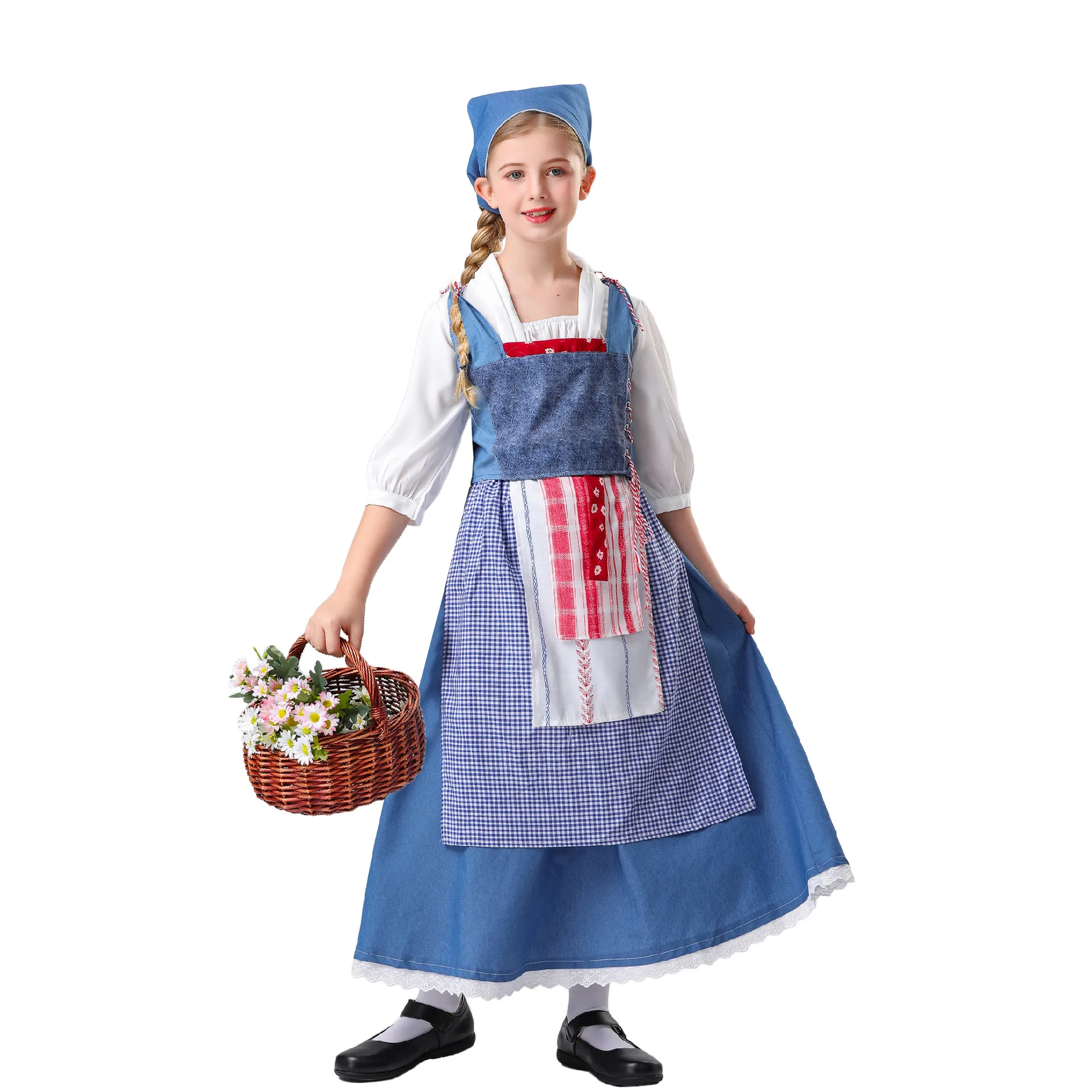 

Halloween European Manor Maid Costume Casual Maid Long Skirt Oktoberfest Clothing Costume