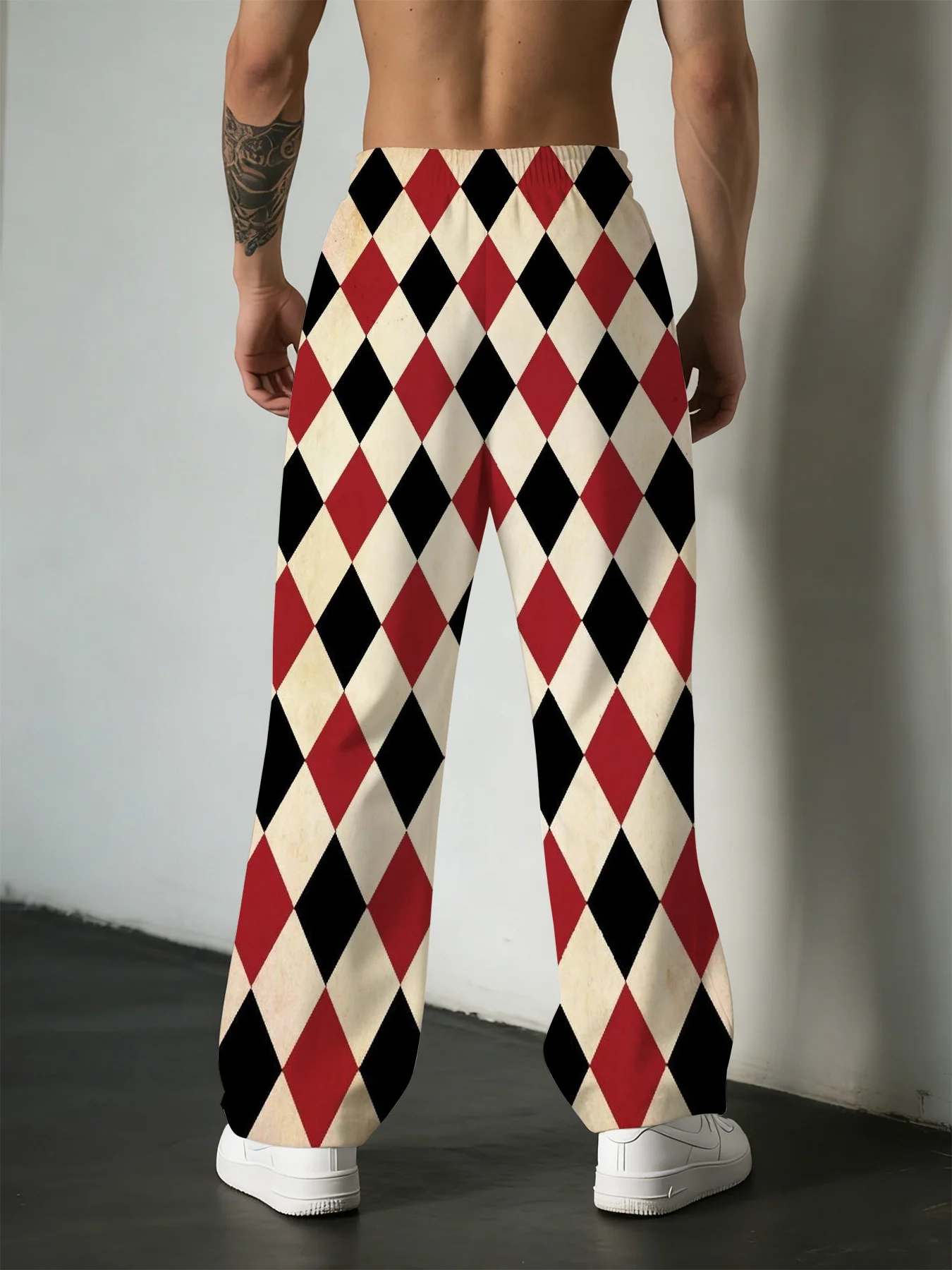 Neuheiten 3D-Optik-Kunstdruck Unisex Gerade Geschnittene Hose Lässige Weite Hose für Streetwear, Strandurlaub und Tägliche Ausflüge – Detail 5
