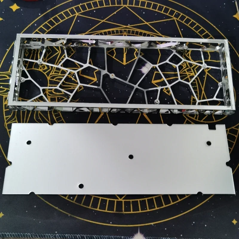 AttackFox GH60 Hollow Keyboard Case ABS Material PVD Mirror Plating for Wooting60 Mad60 Win60 Mechanical Keyboard DIY PC Gifts