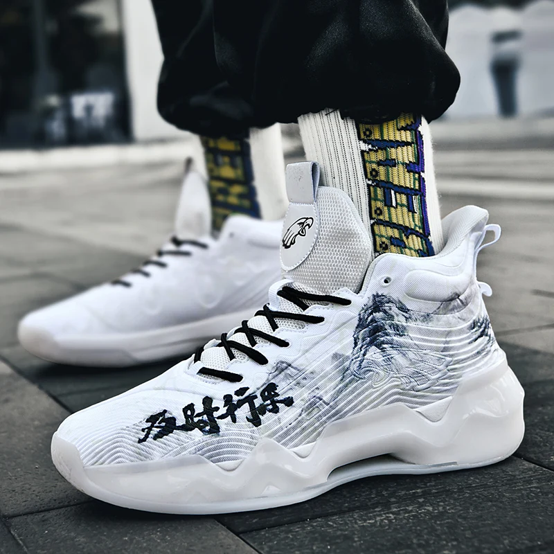 Basketballschuhe Männer tragen absorbierende Schock-Rebound-Sportarten tatsächliche Kampfstudenten