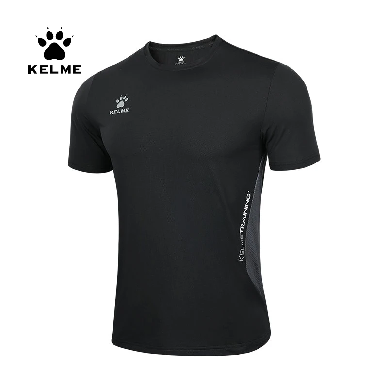 

Kelme Men's Running T-shirt Quick Drying Running Sweatshirt Fitness Quick Drying Sweatshirt Breathable Yoga Short Sleeved Shirt