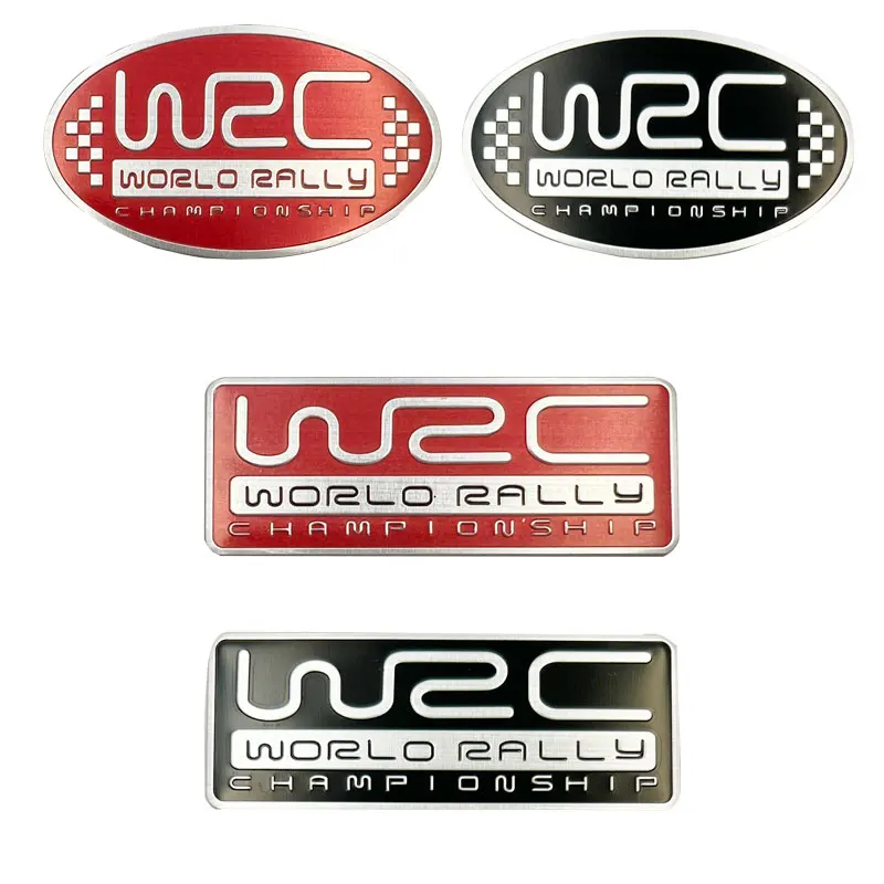 3D Aluminium Car Styling WRC World Rally Championship Universal Universal Adhesive Emblem Trunk Fender Badge Car Accessories