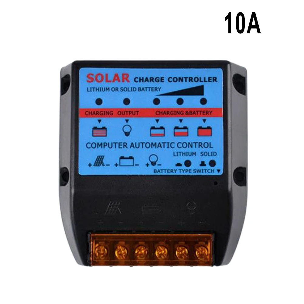 Blue LED Display Solar Photovoltaic Charge Controller Efficient Energy Storage 12V Systems Suitable for Landscape and Lighting