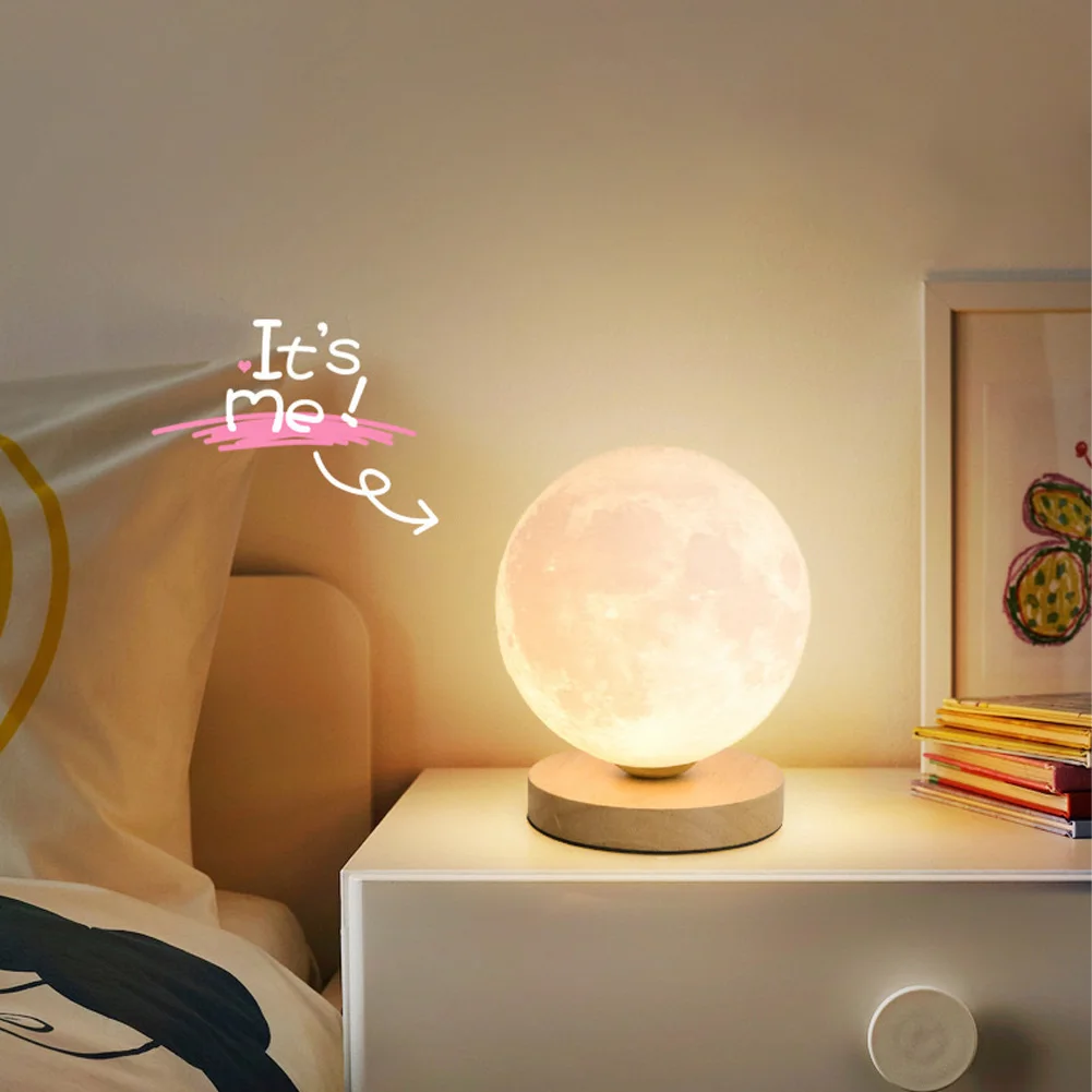 Luz de luna creativa para niños, iluminación LED de noche pequeña para sala de estar familiar, dormitorio, decoraciones de cabecera, juguetes de regalo