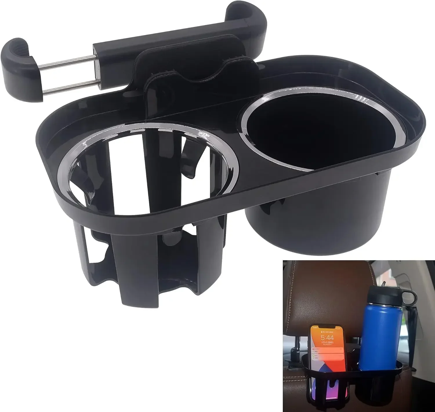 Auto Kopfstütze Getränke halter Sitz lehne Veranstalter Auto Rücksitz Getränke halter Aufbewahrung stablett mit Handy halter Autozubehör