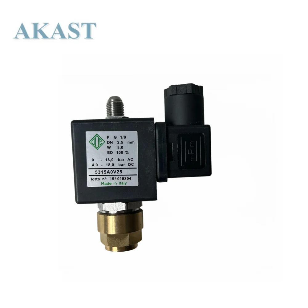 ODE 5315A0V25 Solenoid Valve G1/8 DN2.5 8W 0-18bar Air Compressor Loading Valve Italy Original Solenoid Valve For Screw Air Comp
