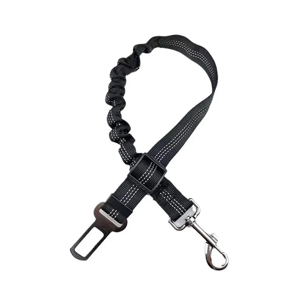 Dog Safety Leash Adjustable Retractable Cushioning Tug Elastic Rope Rope Car Belt Safety Leash Pet X6u7