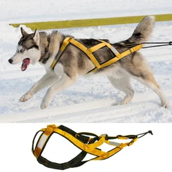 Dog Sled Harness Reflective Dog Weight Pulling Harnesses Adjustable Pet Training Sleding Harness For Medium Large Dogs