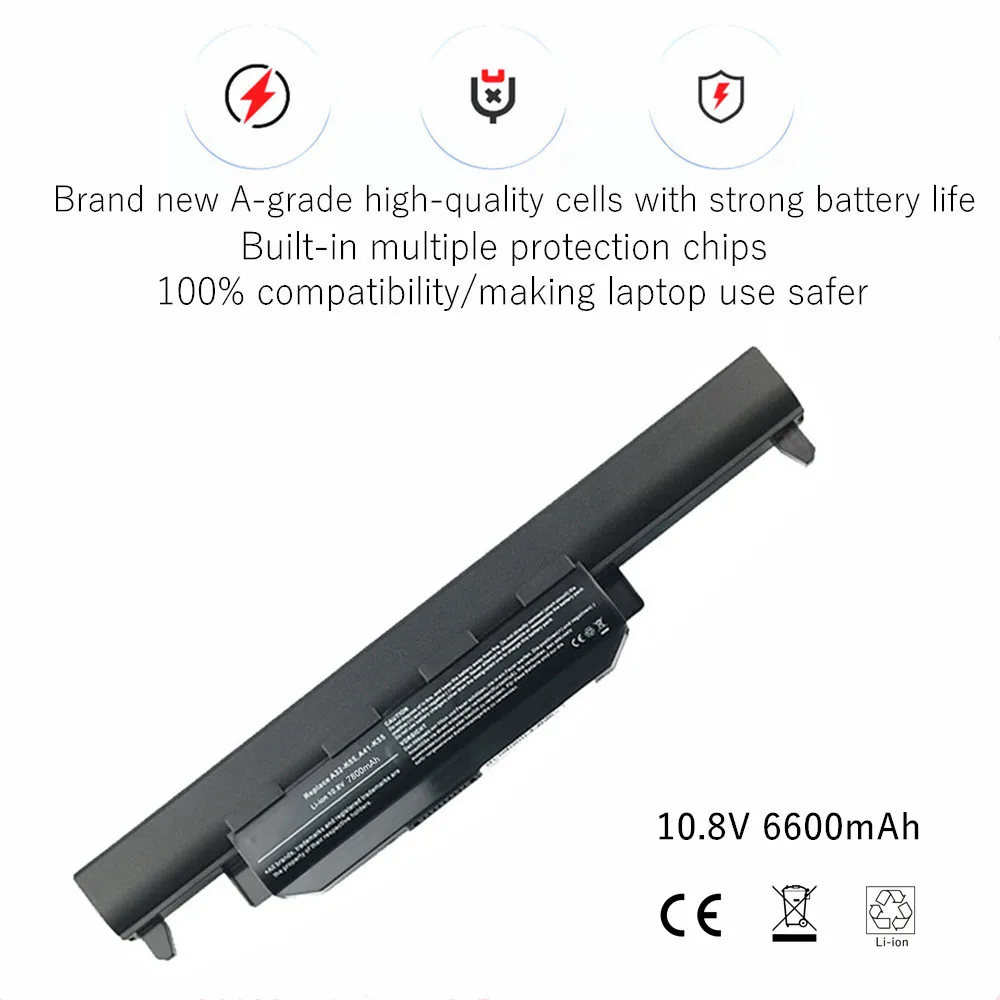 Laptop battery for ASUS X45 R500 X55 X55U X45E X55V R400 X55VD X55 A85 X75A X75V R700 A85VD A85E K95 K95V X55C K95A X75 K95VM