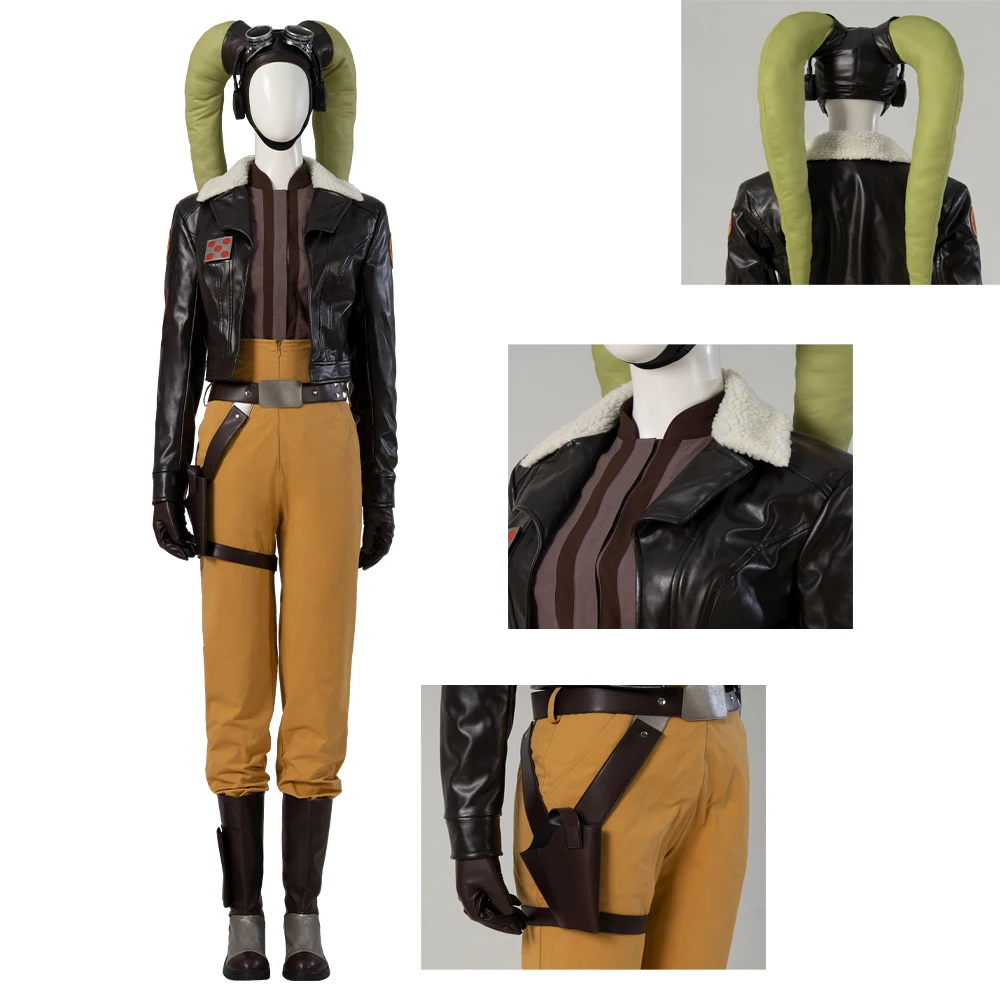 

Halloween Carnival Hera Syndulla Role-Playing Costumes For Female Protagonists High Quality Combat Horn Costumes And Accessories