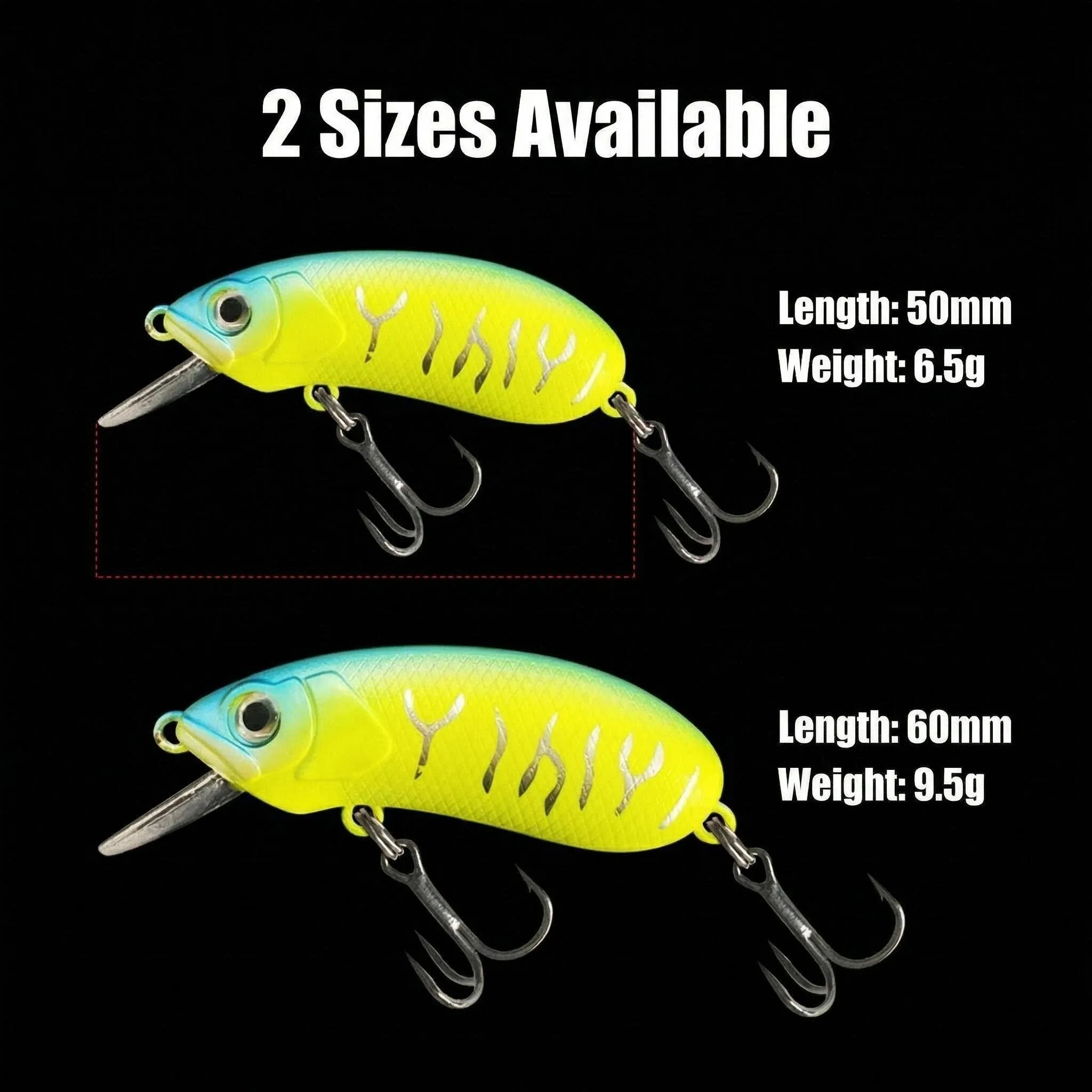 Señuelo crankbait de hundimiento para trucha, lubina y lucio - imagen 3