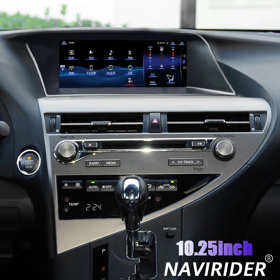 

10,25-дюймовый Bluetooth Carplay автомобильный мультимедийный видеоплеер для LEXUS RX270 RX350 2009-2012 2Din Android 15 GPS Navi AHD экран