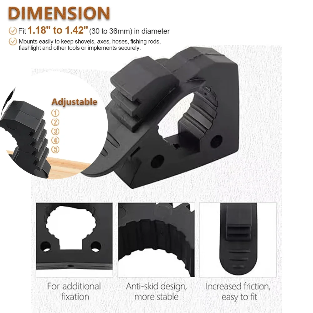 Heavy Duty Rubber Quick Fist Clamp Universal Mount Tool Holder for Summer Outdoor Overland Gear Rack Secure Quick Release Organi